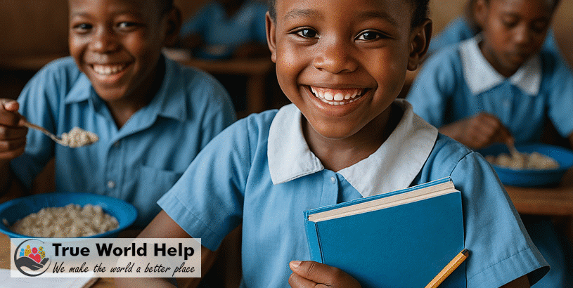 Miriam, an eight-year-old pupil from Kanyaluo Primary School Miriam, an eight-year-old pupil from Kanyaluo Primary School